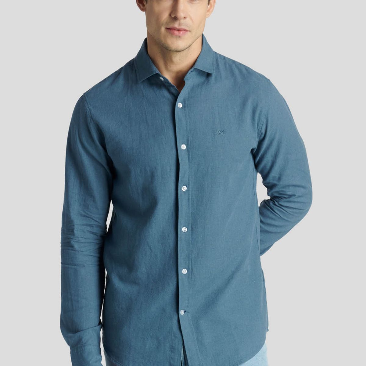 NEW MAN - Camisa Koln Heritage Azul New Man