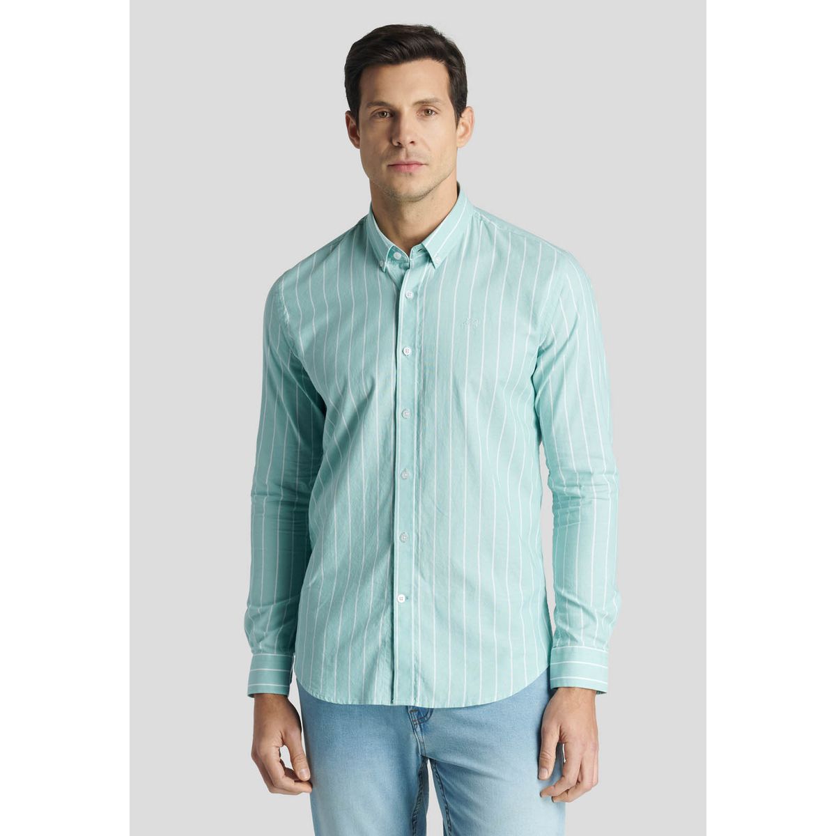 NEW MAN - Camisa Riga Heritage Verde New Man