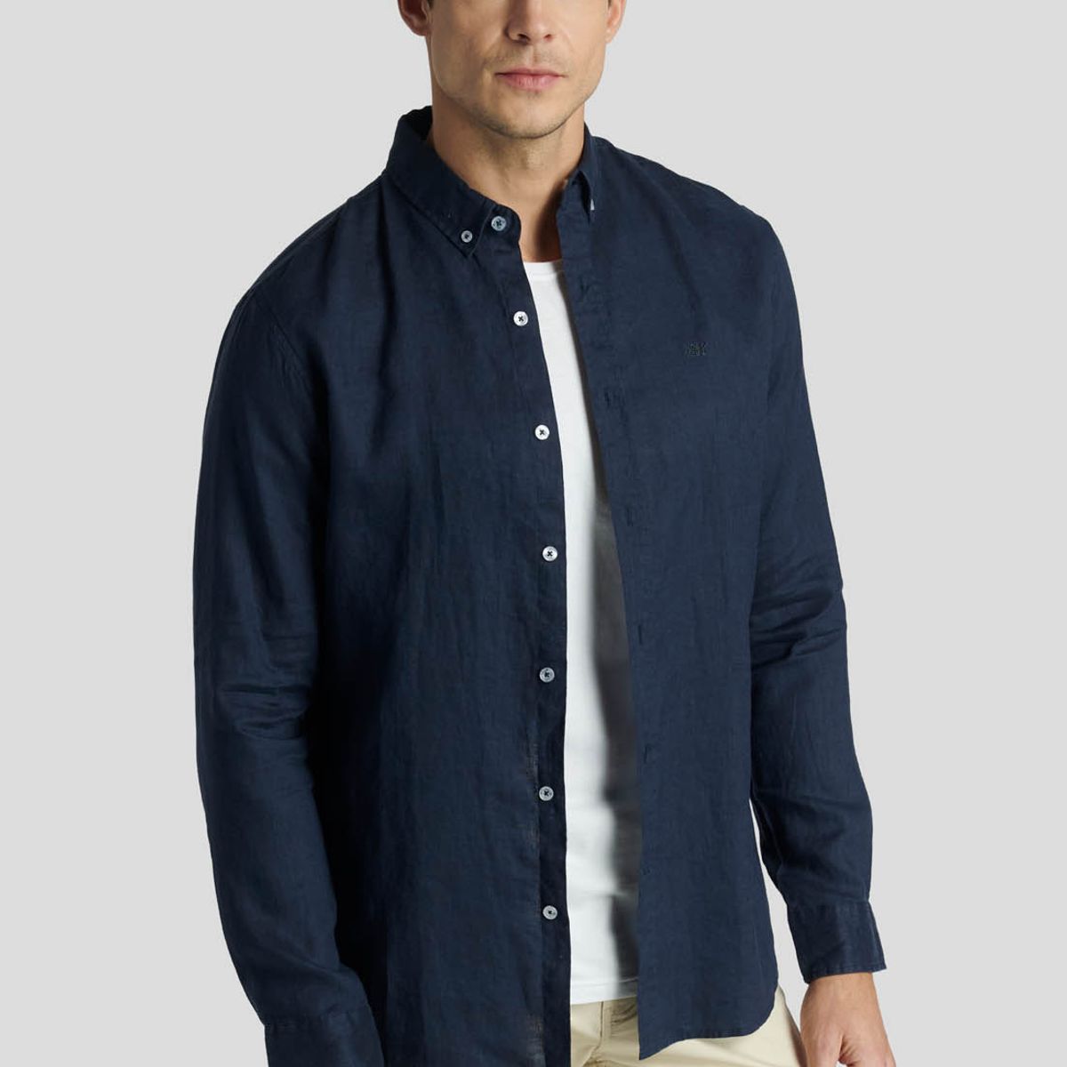 NEW MAN - Camisa Leicester Heritage Azul New Man