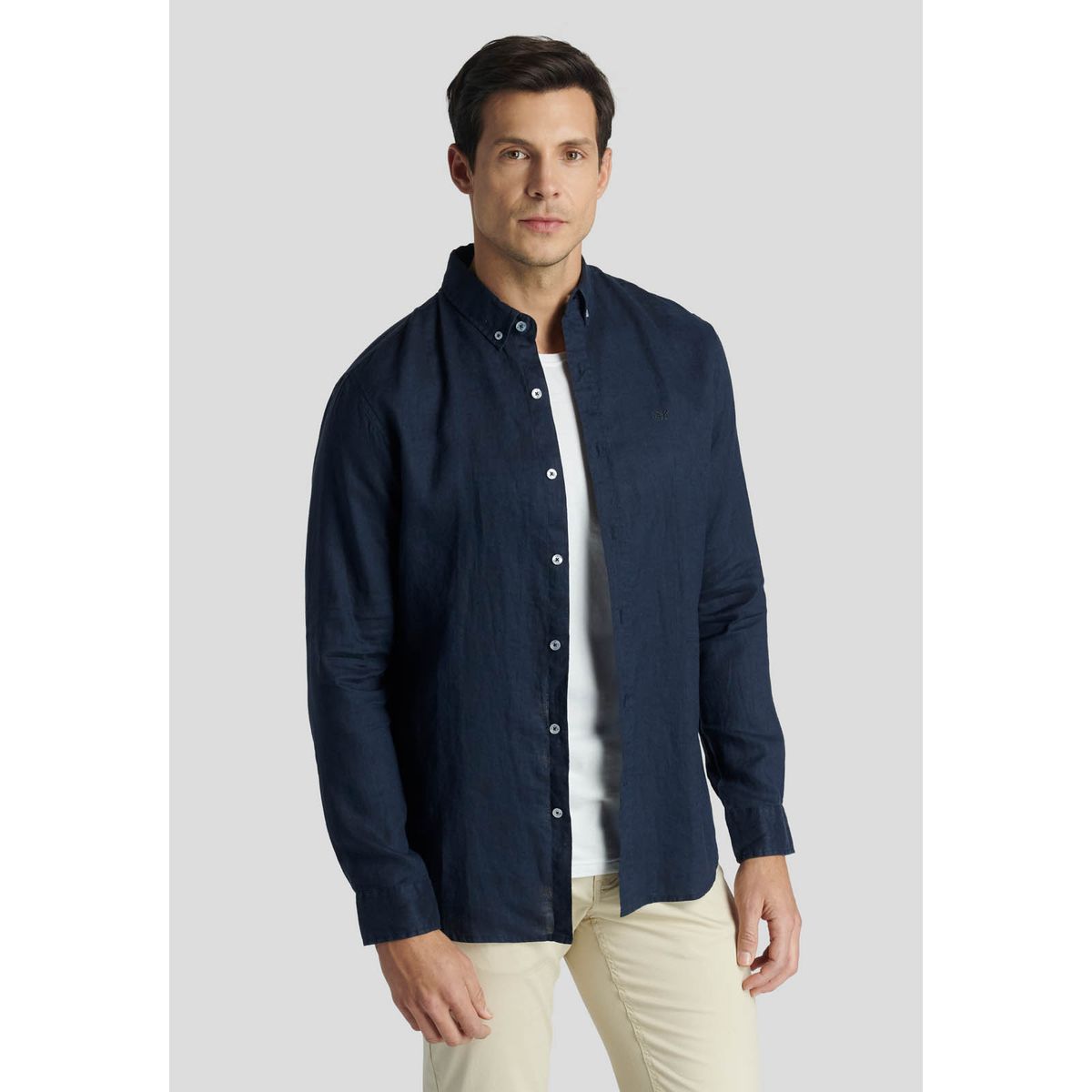 NEW MAN - Camisa Leicester Heritage Azul New Man