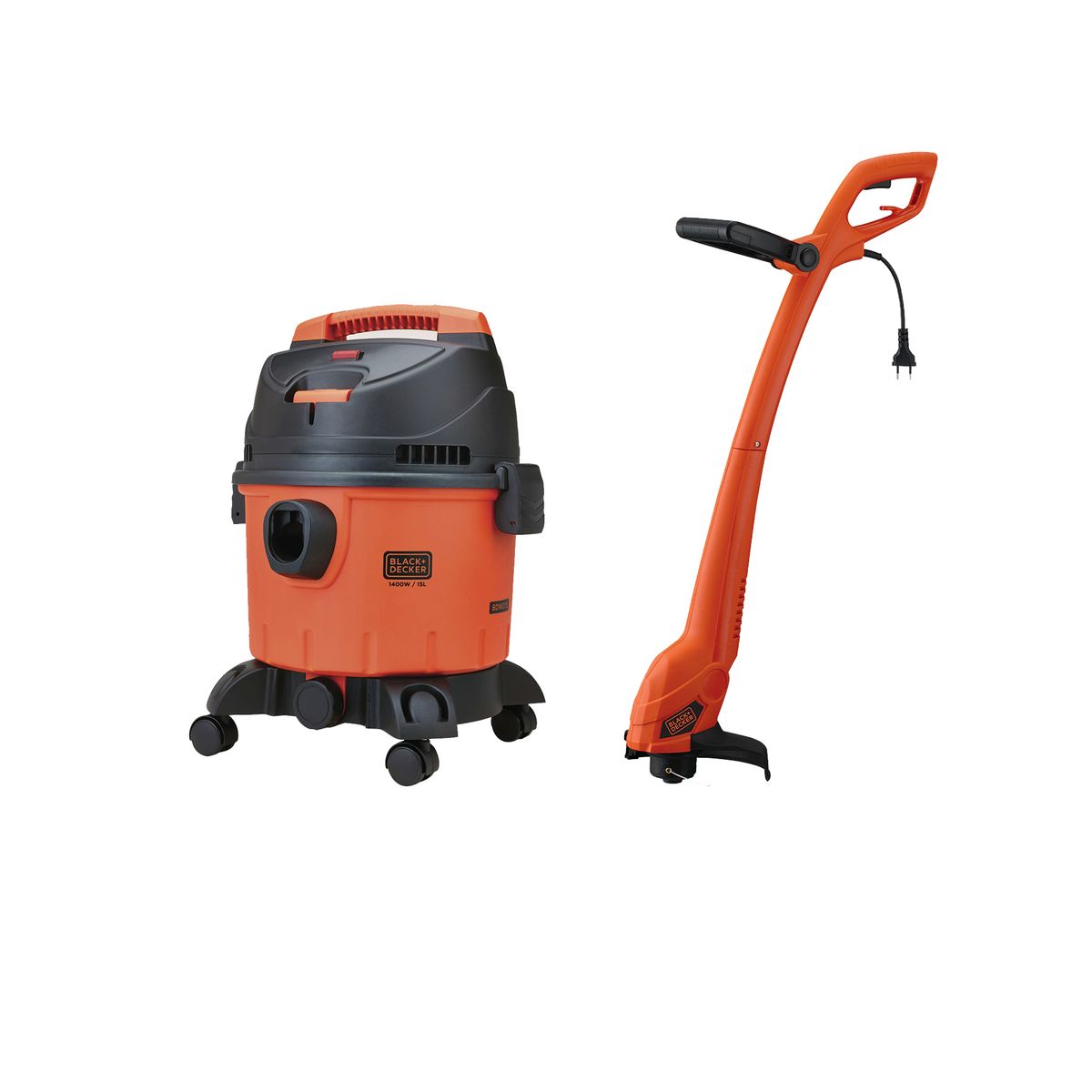 BLACK+DECKER - Kit aspiradora polvo/agua 1400W + orilladora 350W