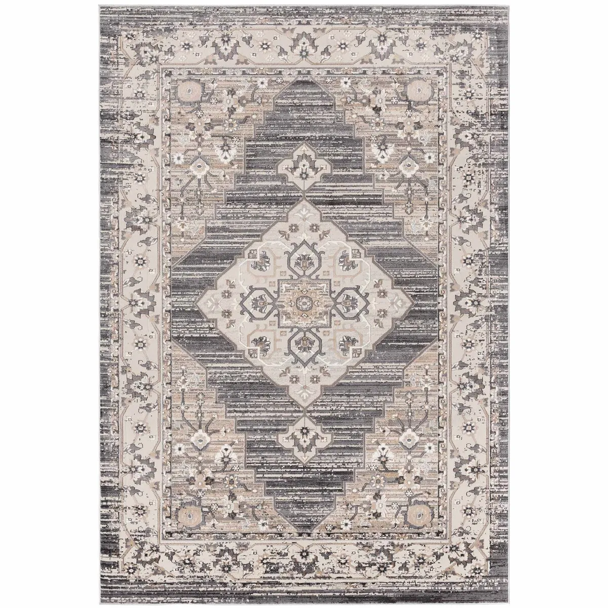 DECO2DAY - Alfombra Bergen A - 160x230 cm - Gris Beige