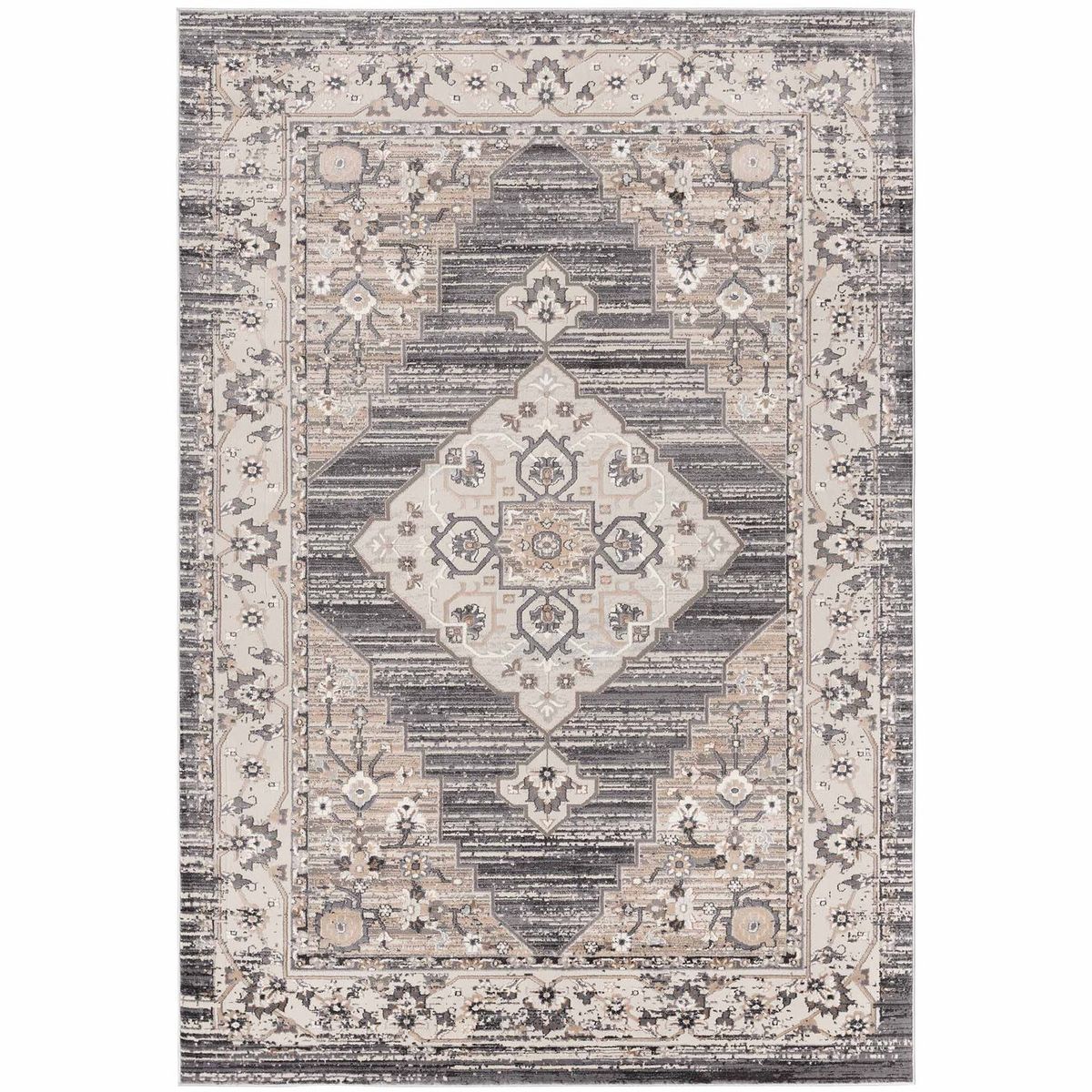 DECO2DAY - Alfombra Bergen A - 200x290 cm - Gris Beige