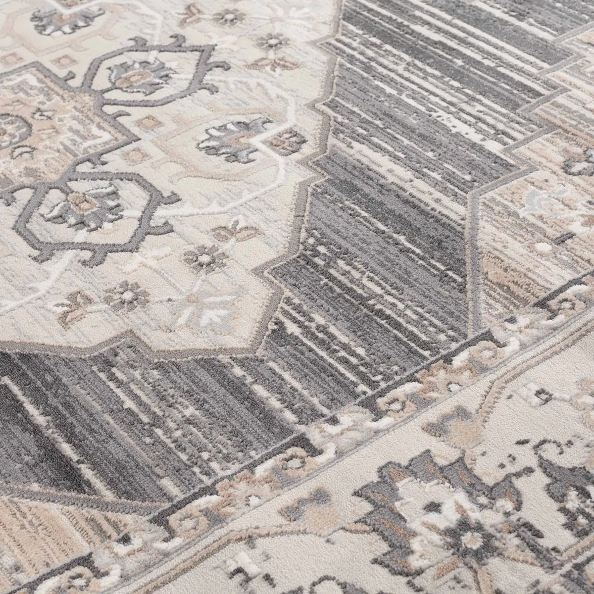 DECO2DAY - Alfombra Bergen A - 200x290 cm - Gris Beige