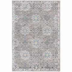 DECO2DAY - Alfombra Bergen B - 244x305 cm - Gris Azul Beige.