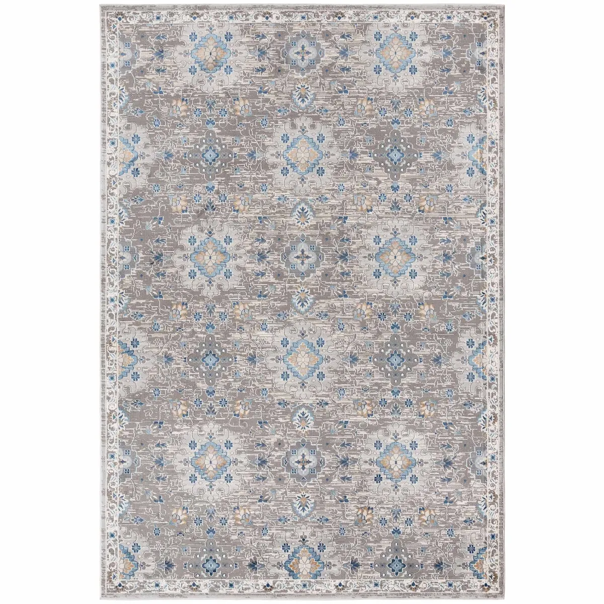 DECO2DAY - Alfombra Bergen B - 250x350 cm - Gris Azul Beige