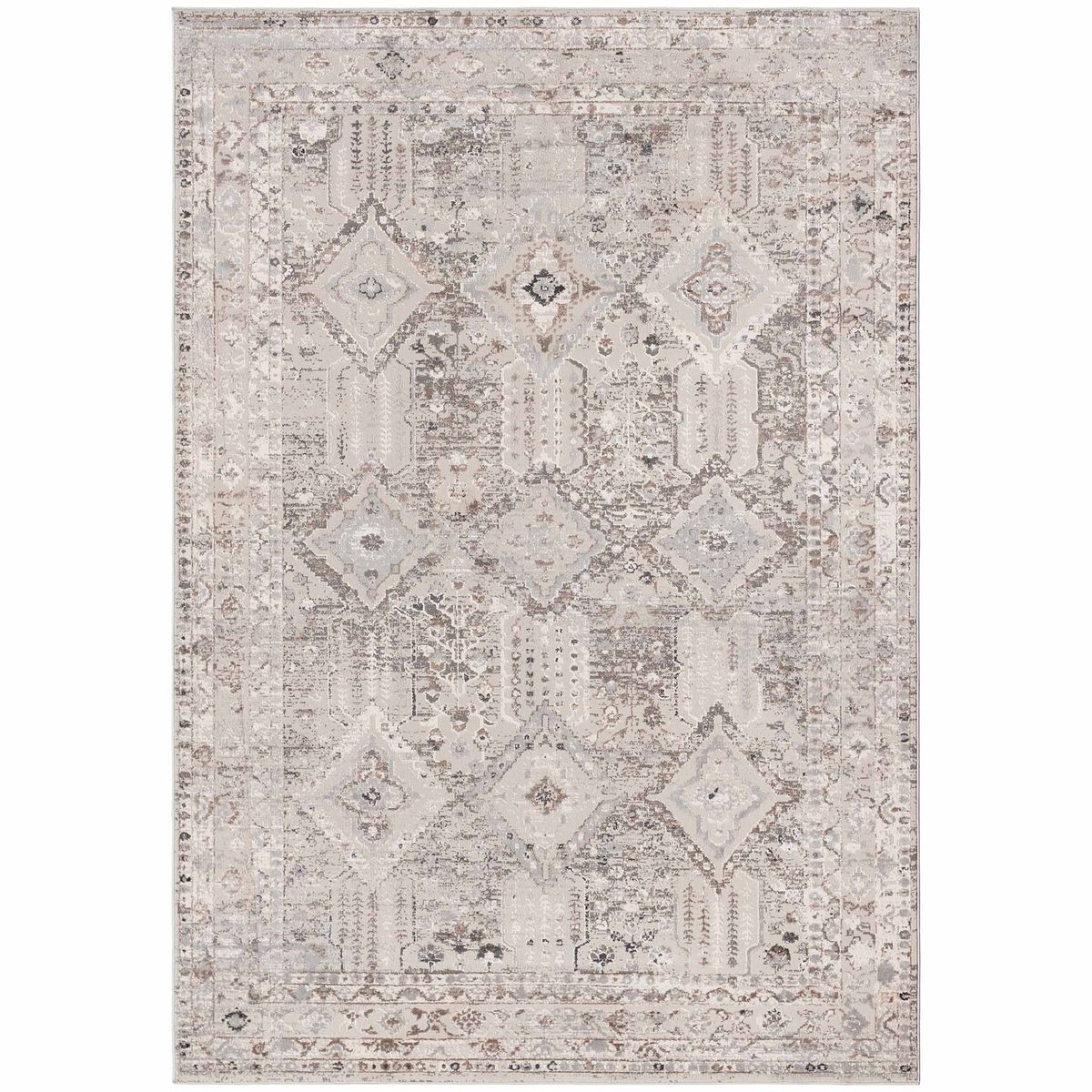 DECO2DAY - Alfombra Bergen D - 160x230 cm - Gris Beige