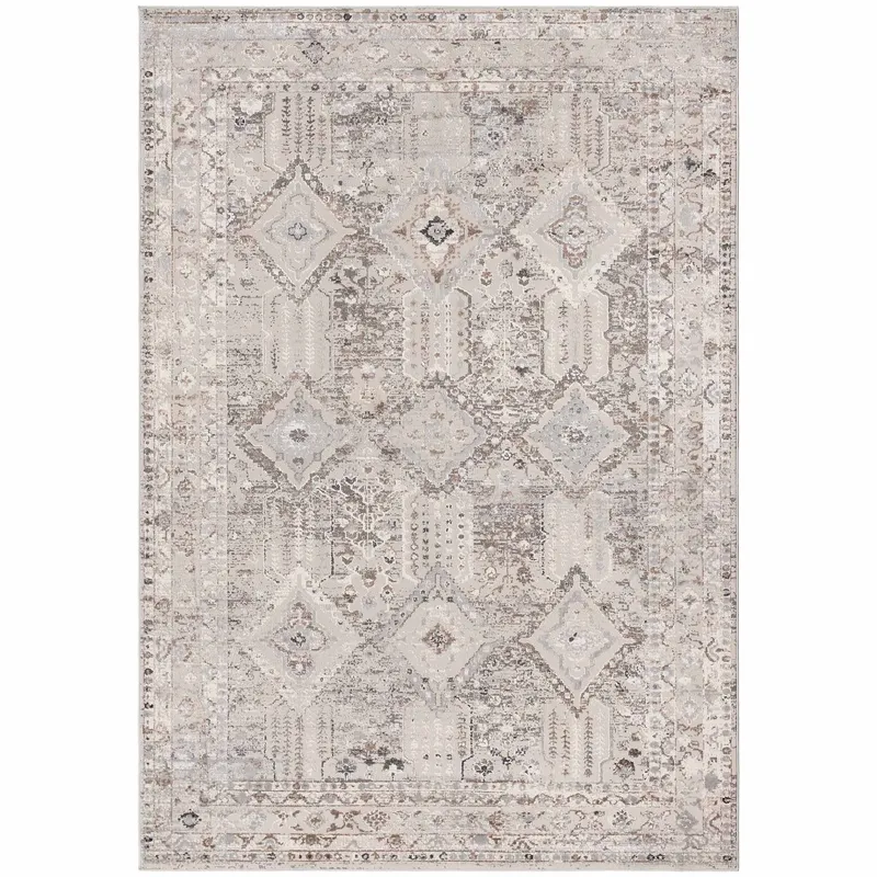 DECO2DAY - Alfombra Bergen D - 250x350 cm - Gris Beige