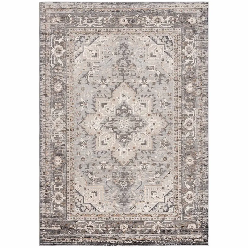 DECO2DAY - Alfombra Bergen E - 244x305 cm - Gris Beige