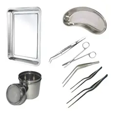 GENERICO - Set Quirurgico Esencial Intrumental Acero Cirugia 8 Pzs