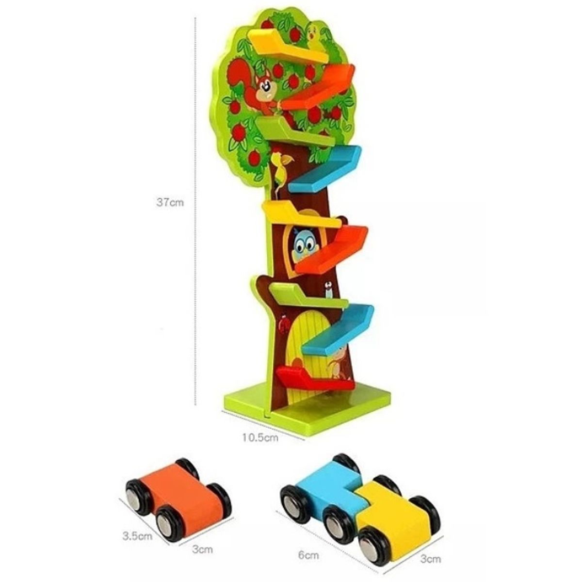 GENERICO - Pista Arbol De Autos Juguete Didáctico De Madera Para Niños