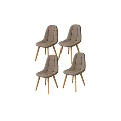 MOAD - Pack 4 Sillas Capitone Lino - Beige