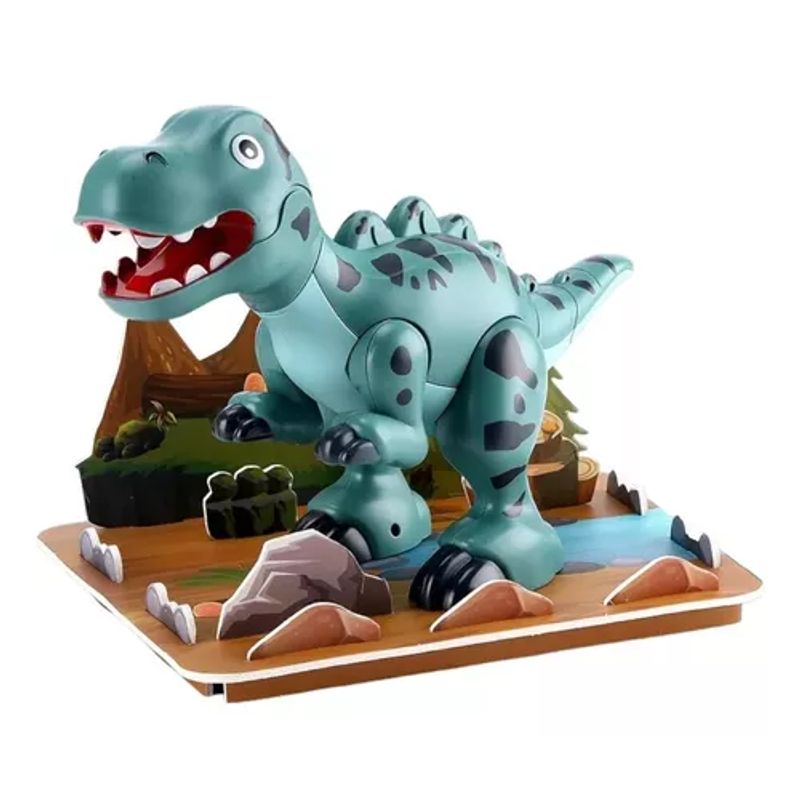 GENERICO - Dinosaurios pequeños de construcción magnéticos para niños verde