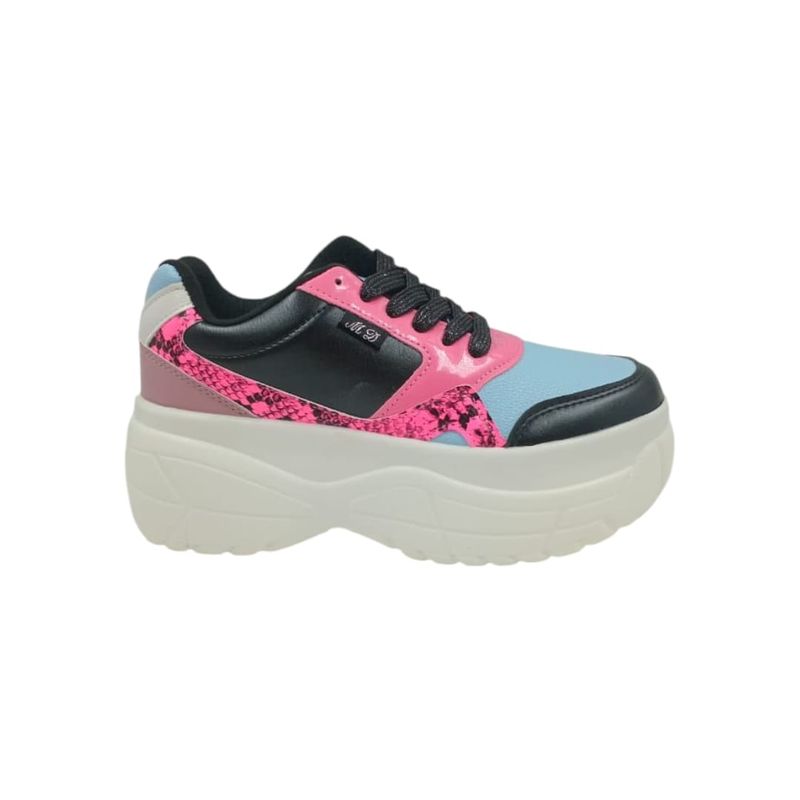HERIEL - Zapatilla Rosa Plataforma Mujer