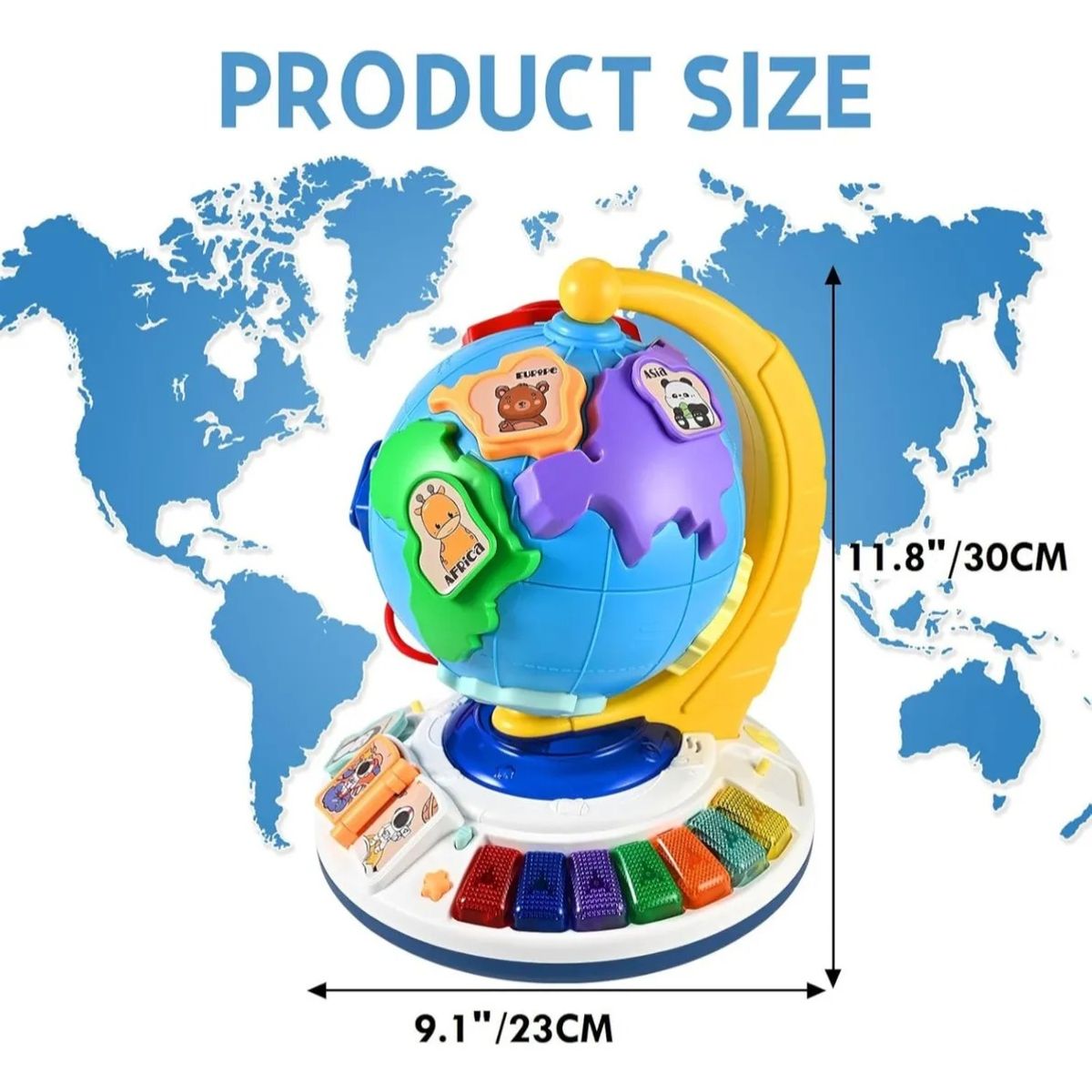 GENERICO - Globo Terráqueo Educativo Interactivo Infantil con Luces y Sonidos Didáctico