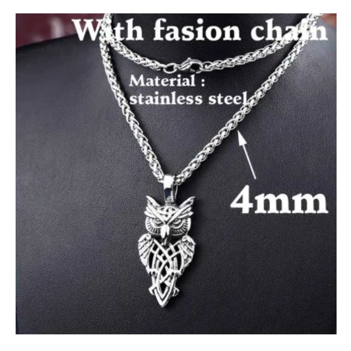 GENERICO - Collar Vikingo Buho Hombres Caballero Moda Royal Madriz