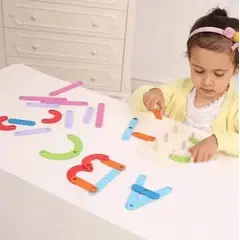 GENERICO - Tablero Armar Letras Número Y Formas Juego Didáctico Multicolor