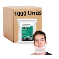 REUTTER - Cubre Barba Desechable Elastico Pack X 1000uni Tresor Blanco
