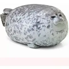 GENERICO - Peluche foca guatona bonita cómoda y suave 30 cm color gris