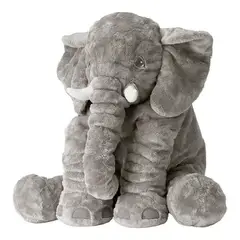 GENERICO - Peluche gigante elefante gris almohada bebé suave y liviano