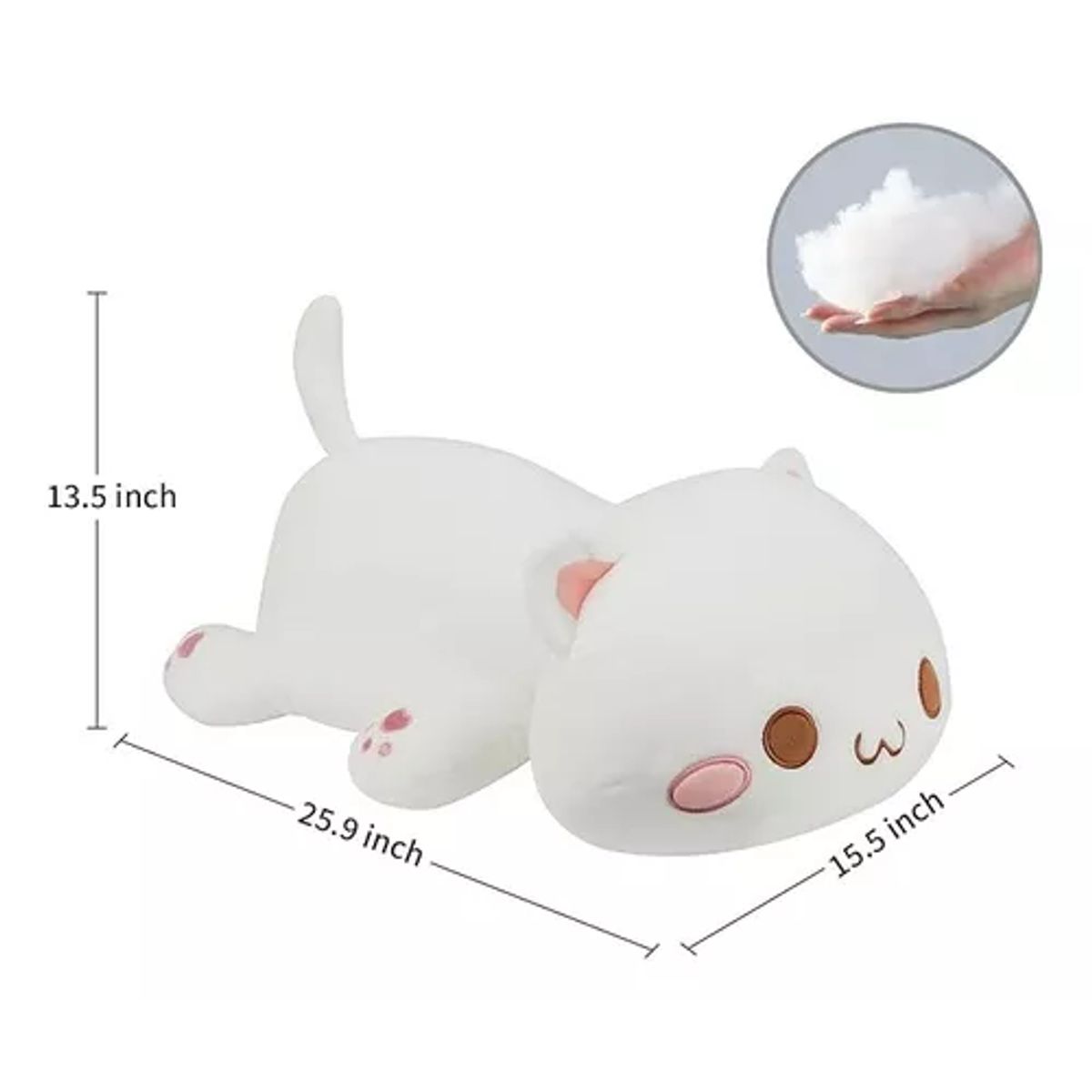 GENERICO - Peluche gatito Kawaii 35 cm