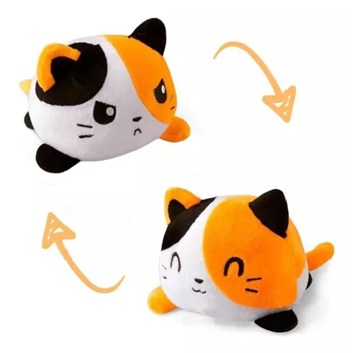 GENERICO - Gato reversible de peluche de felpa