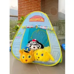GENERICO - Carpa 3 en 1 de peluche casa para niñas y niños plegable color verde
