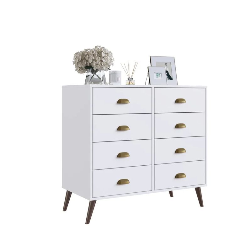 GENERICO - Cómoda 8 cajones 87x90x45 cm blanco línea Nordica