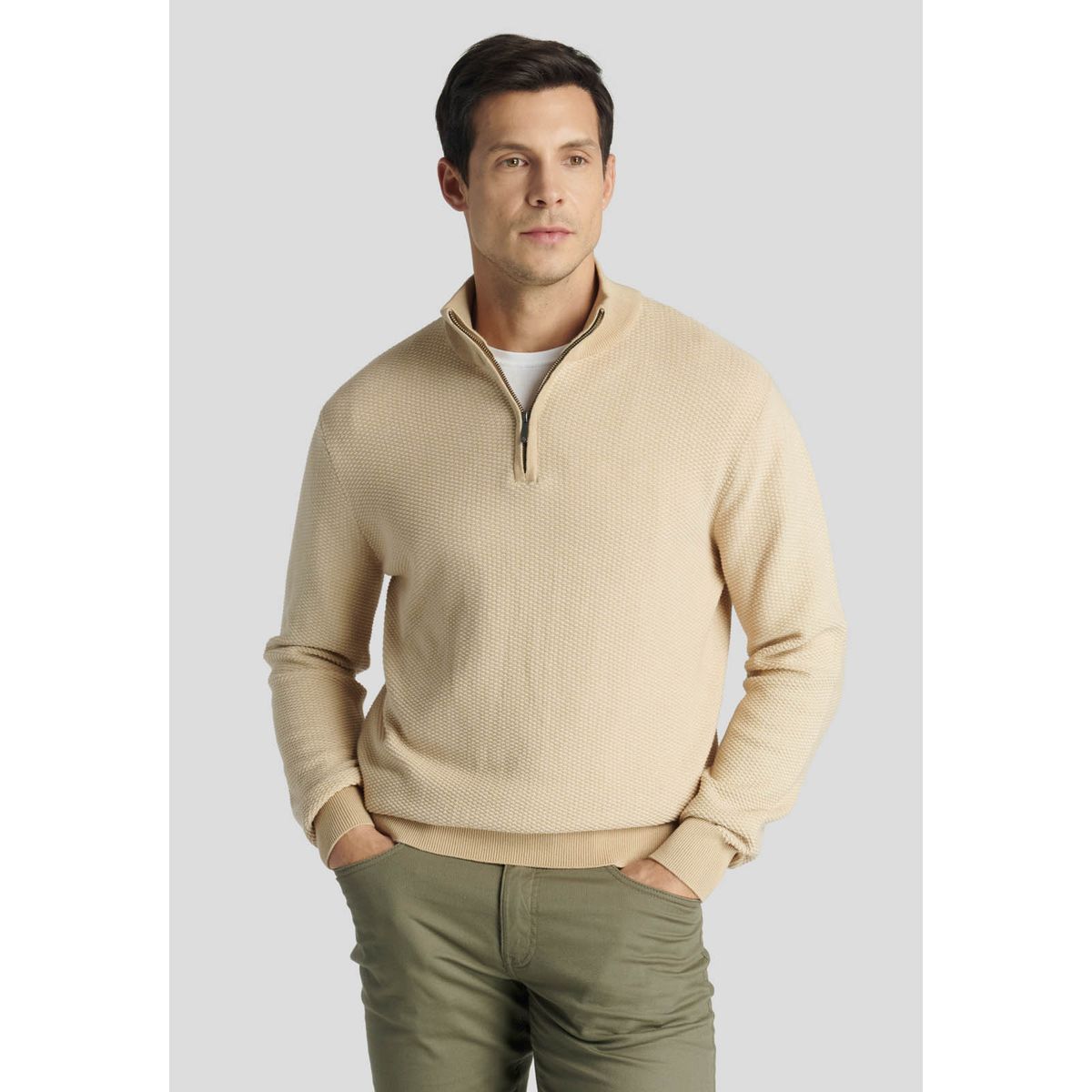 NEW MAN - Sweater Sevilla Heritage Beige New Man