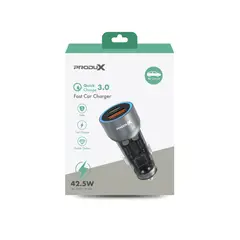 MOTOMO - Cargador de Auto ProduX DC-127 25W USB-A y Tipo C
