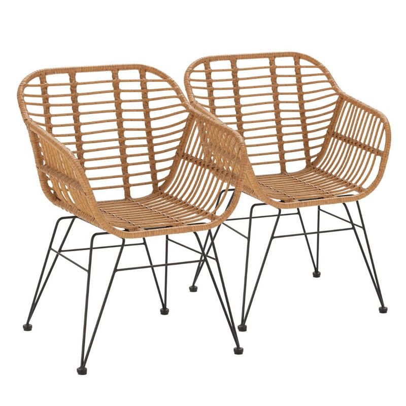 HABITA2 CHILE - Pack 2 Butaca con apoyabrazos Rattan Santorini