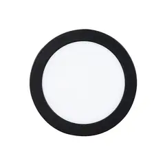 WANT - Panel Redondo Sobrepuesto Negro 18W Luz Fria