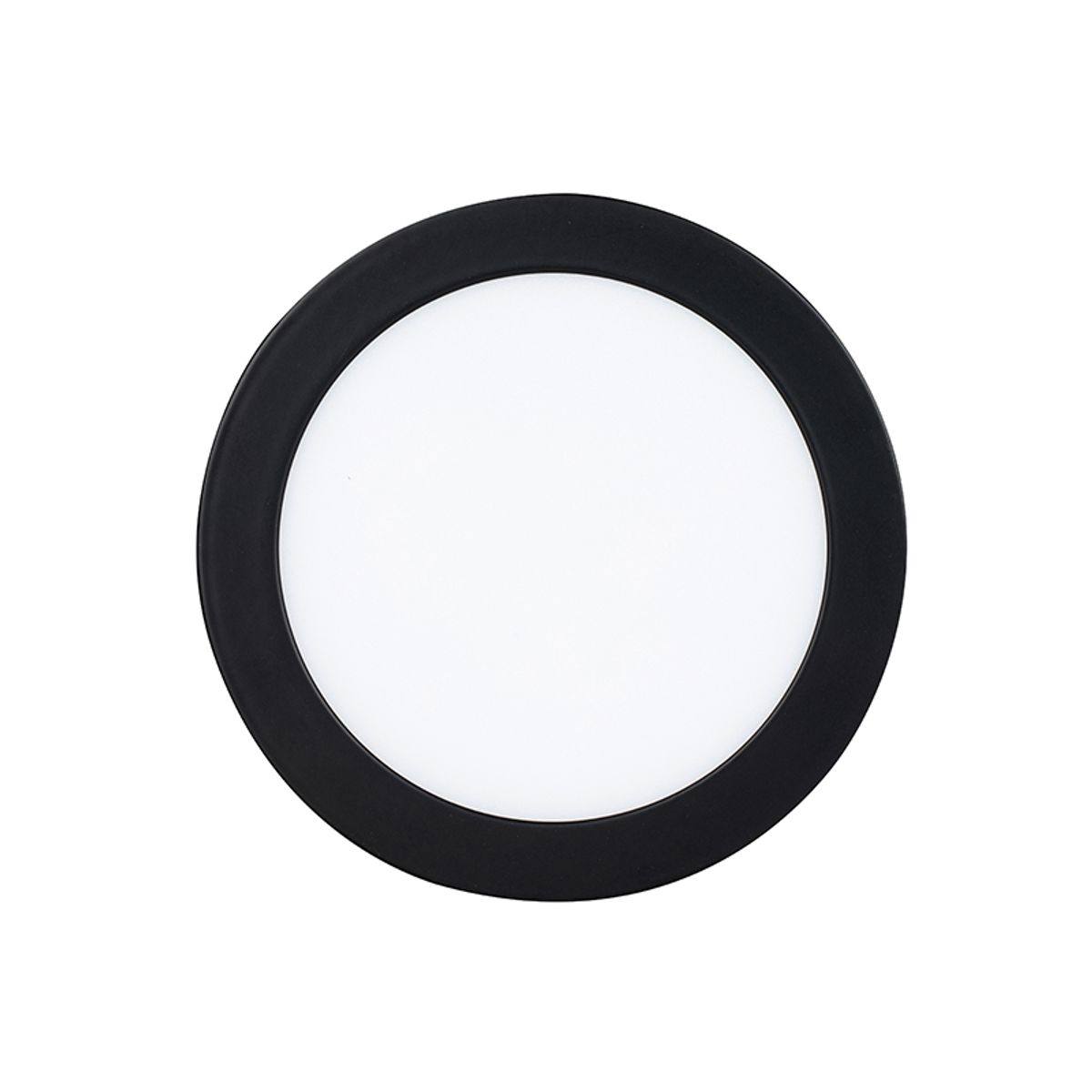 WANT - Panel Redondo Sobrepuesto Negro 18W Luz Neutra