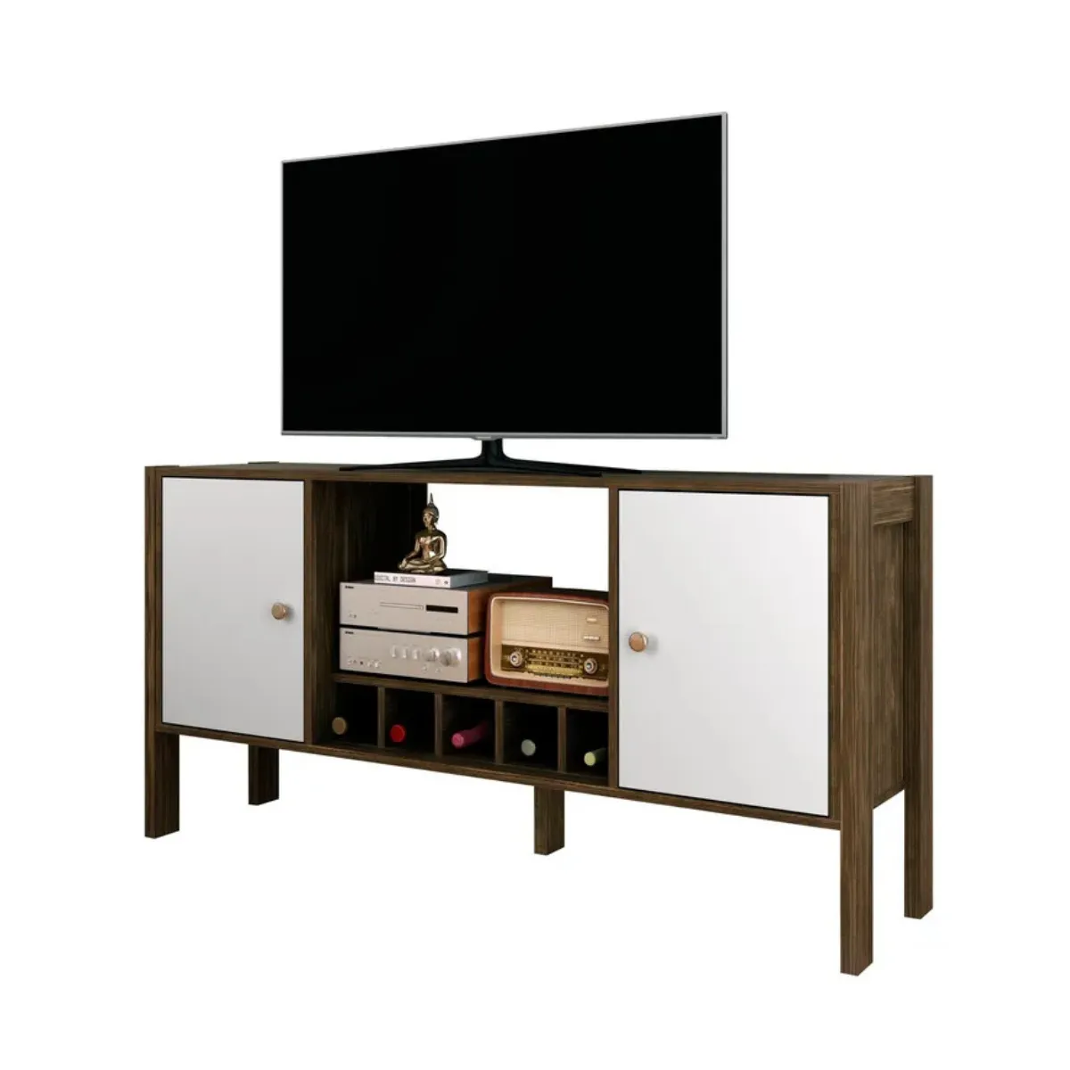 TECNOMOBILI - Rack TV 55" Nogal/Blanco R1472 Tecnomobili