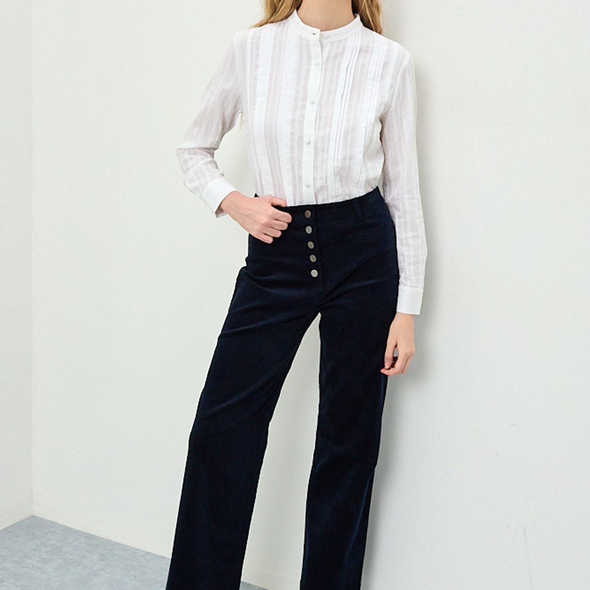 IO - Pantalon Azul Marino Mujer Io