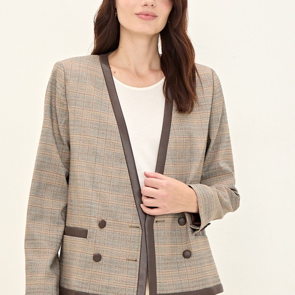 MA GRIFFE - Blazer Beige Mujer Magriffe