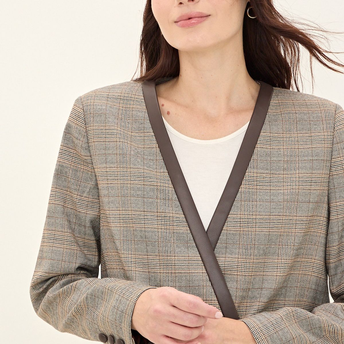 MA GRIFFE - Blazer Beige Mujer Magriffe