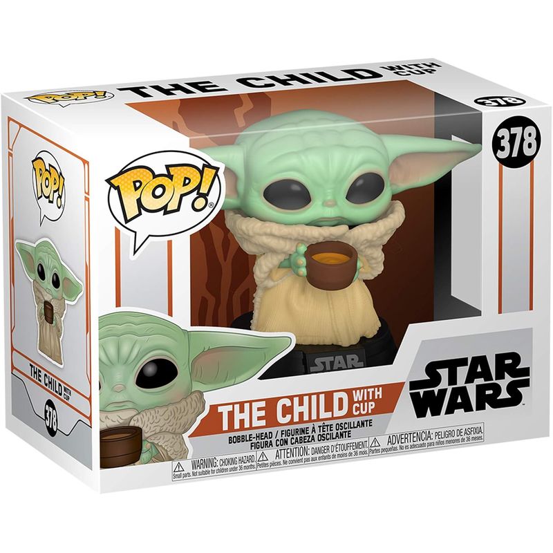 FUNKO - Funko Pop Star Wars Mandalorian - El Niño con taza