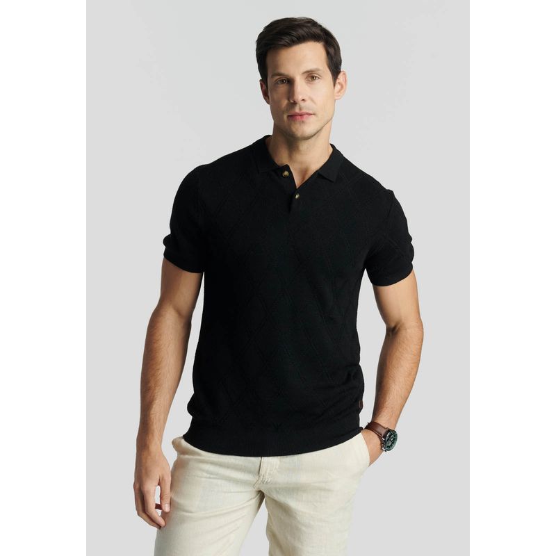 NEW MAN - Polo Tomelloso Heritage Negro New Man