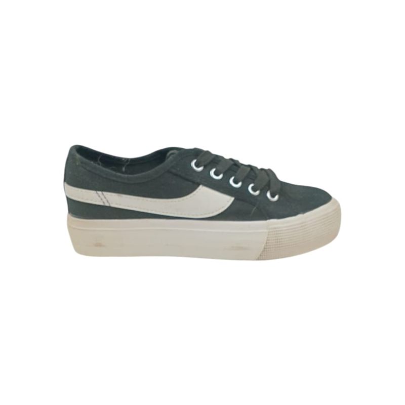 HERIEL - Zapatilla Negra Textil Mujer