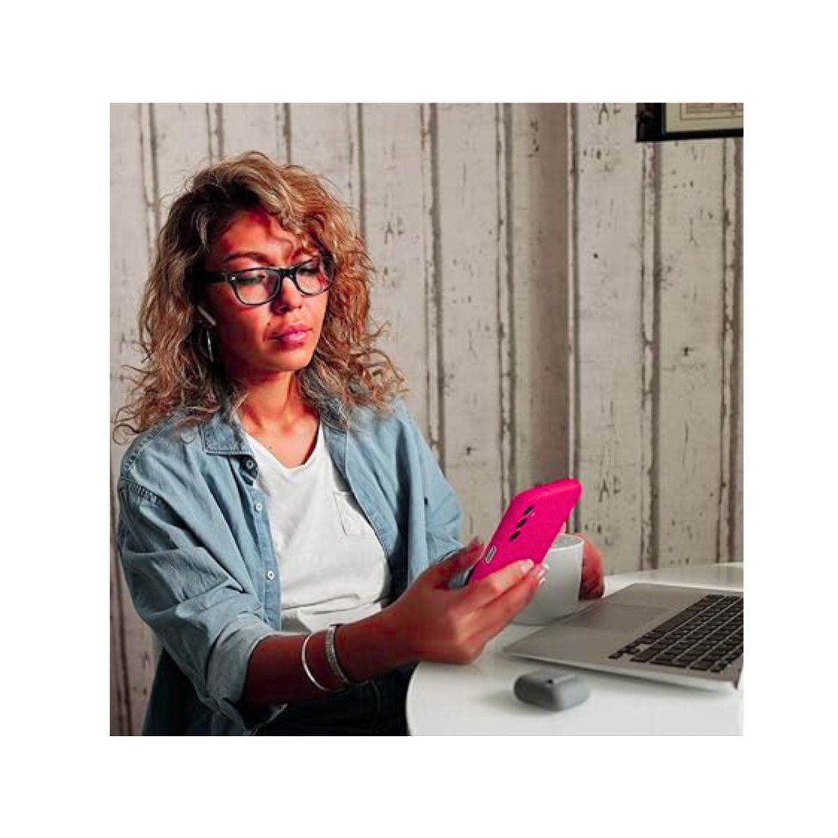 GENERICO - Carcasa Silicona Color Para Samsung A24 - Fucsia