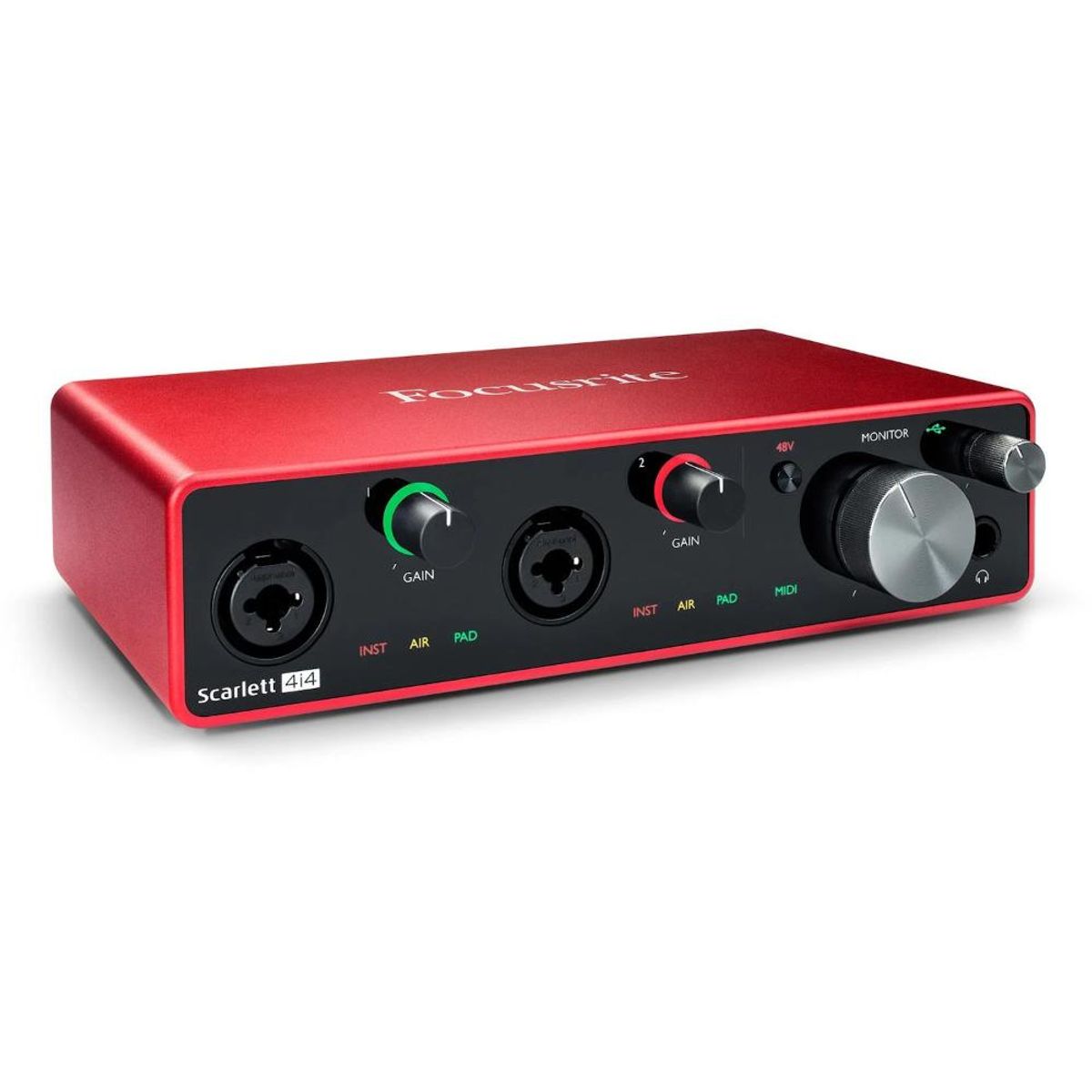 FOCUSRITE - Interfaz Focusrite Scarlett 4i4 3rd Gen - Rojo