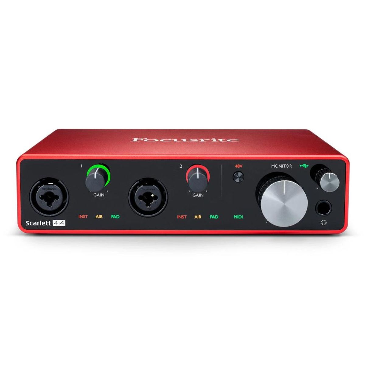 FOCUSRITE - Interfaz Focusrite Scarlett 4i4 3rd Gen - Rojo