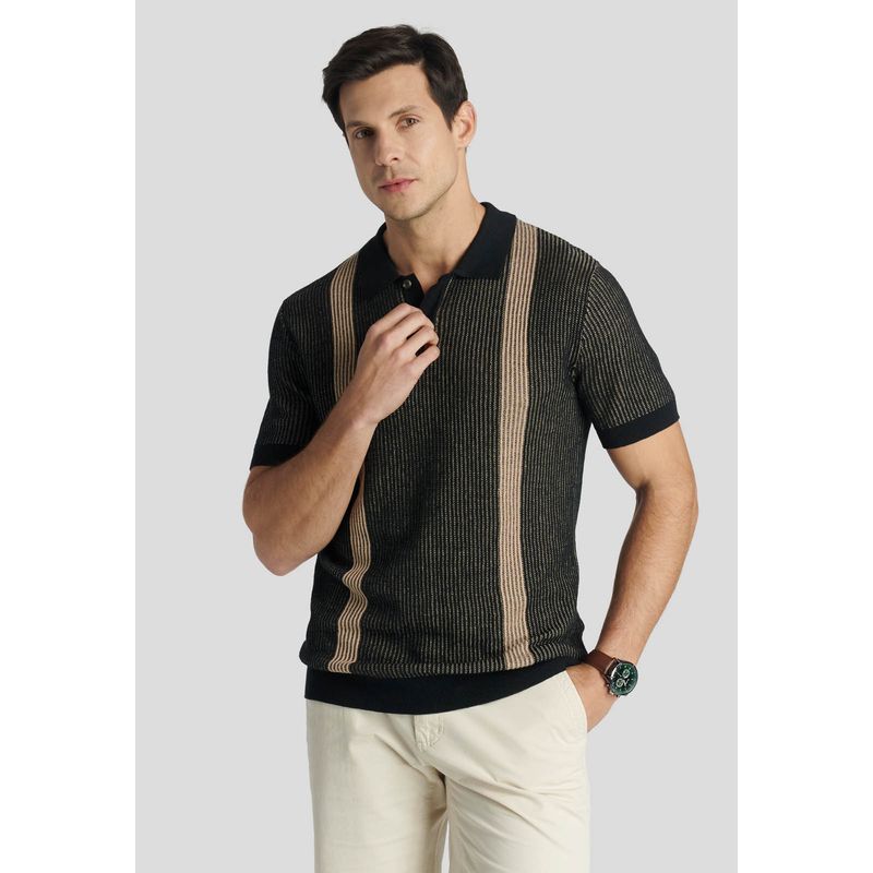 NEW MAN - Polo Penas Avant-Garde Negro New Man