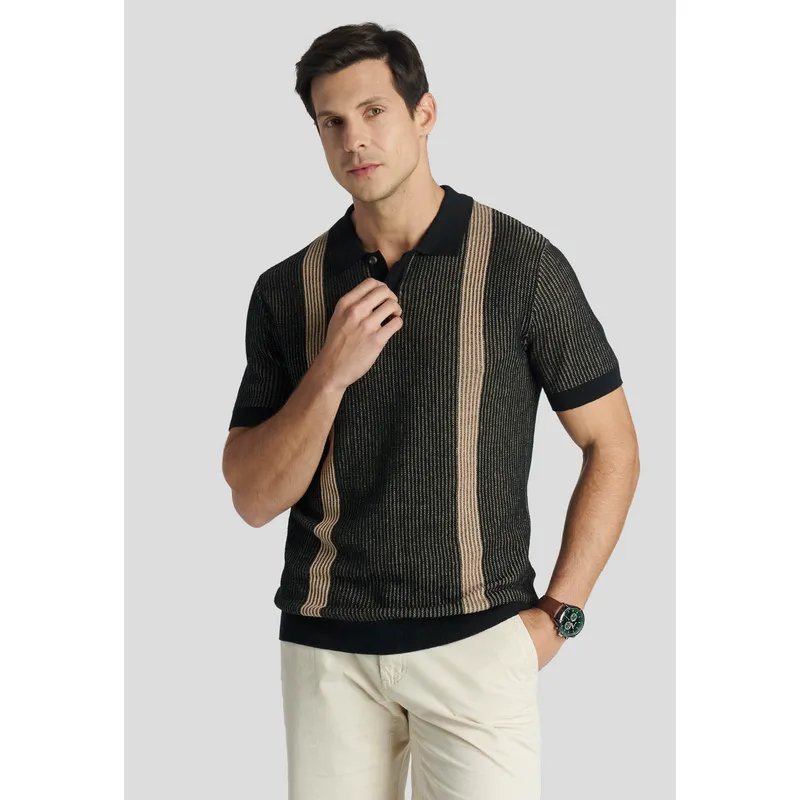 NEW MAN - Polo Penas Avant-Garde Negro New Man