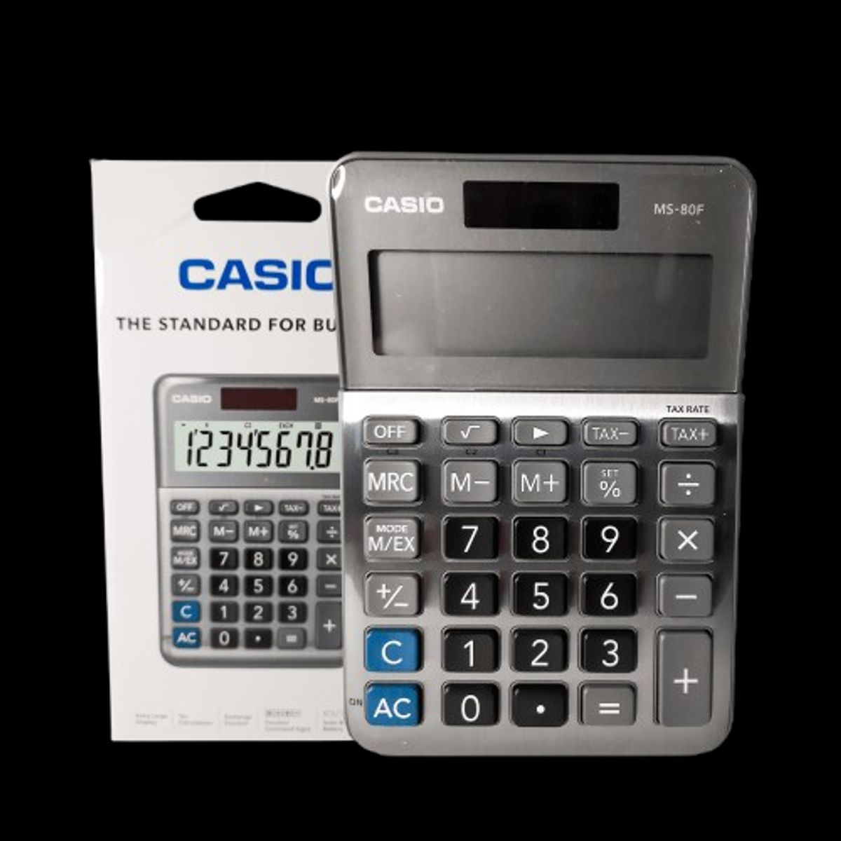 CASIO - CALCULADORA CASIO MS80F 8 DIGITOS CON TAX METALICA