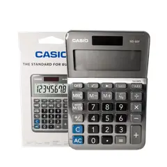 CASIO - CALCULADORA MS80F 8 DIGITOS CON TAX METALICA