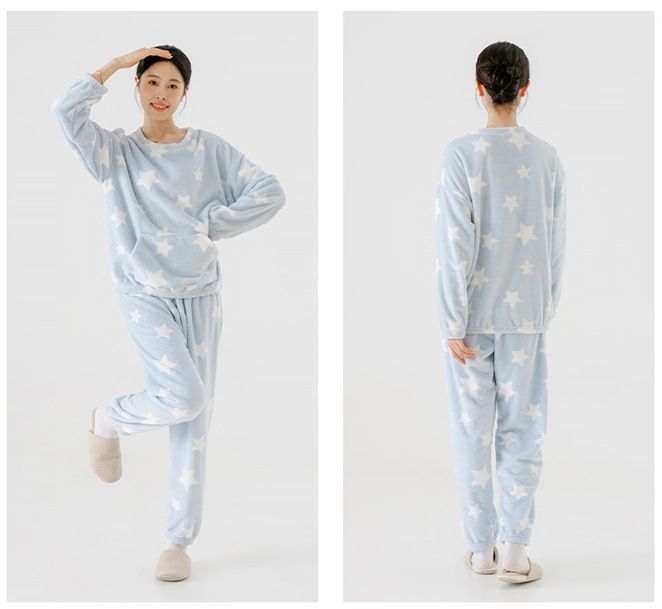 Pijama Rina Polar Celeste Mujer Celeste M