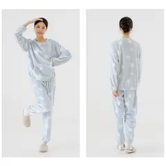 VELVET - Pijama Rina Polar Celeste Mujer