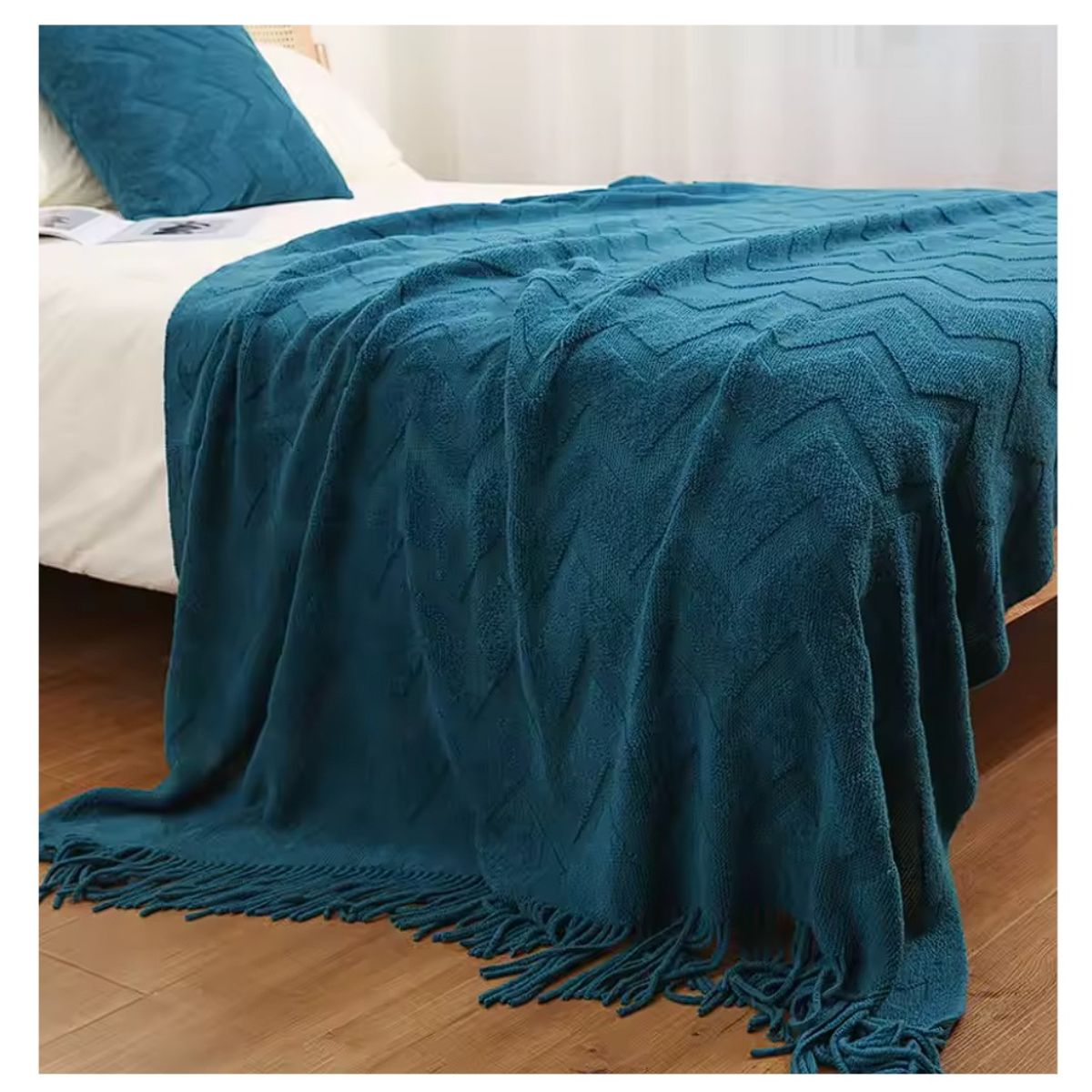 GENERICO - Manta para Sofá o Piecera Blanket Modelo Color Calipso